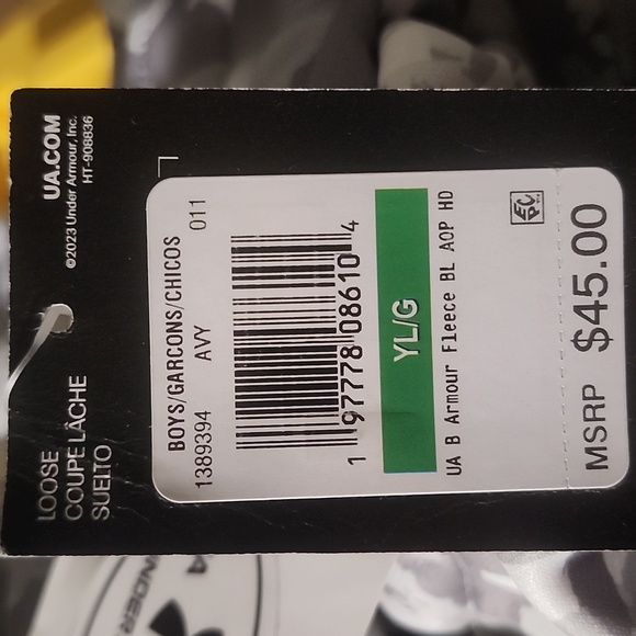 NWT Under Armour Fleece® Big Logo Grey Camo Hoodie - Youth Boys - Various Sizes - Picture 2 of 6